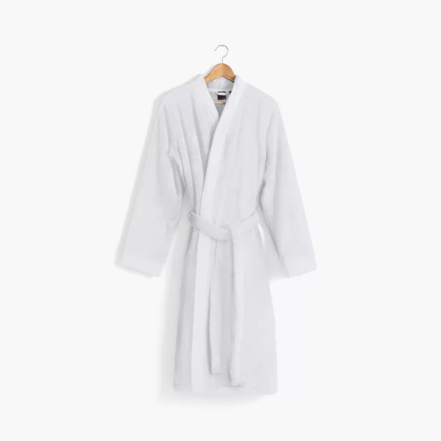 Carré Blanc Coffrets Cadeaux | Peignoirs Homme | Peignoir homme coton moelleux Roméo blanc