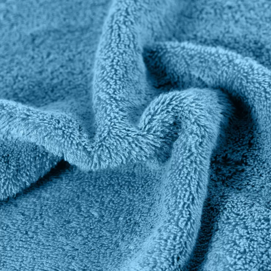 Carré Blanc Serviettes De Toilette | Serviette de toilette coton et viscose de bambou Abysse bleu