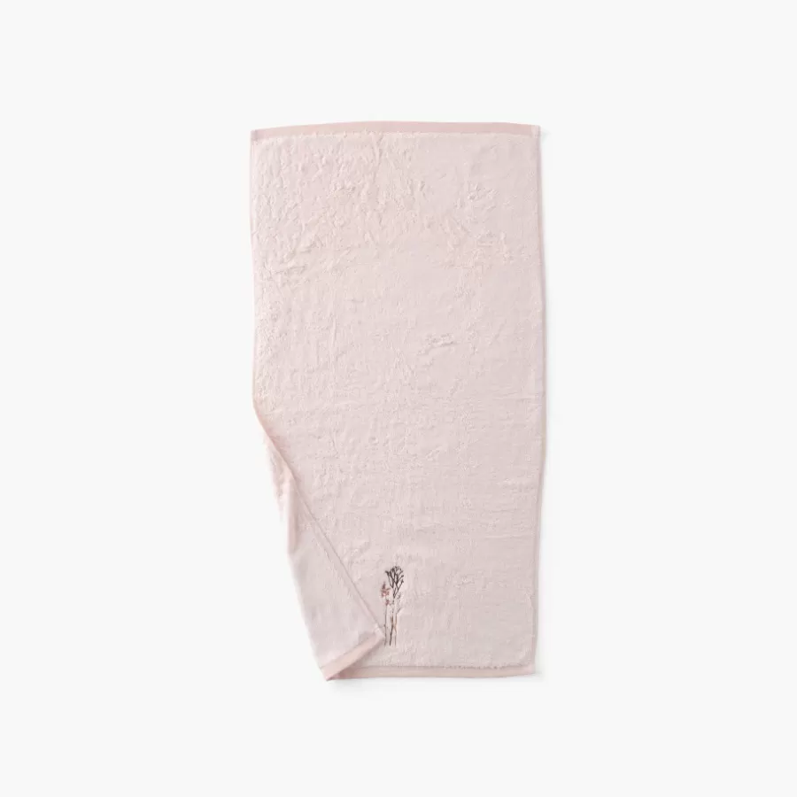 Carré Blanc Serviettes De Toilette | Serviette de toilette coton et viscose de bambou Aura nude