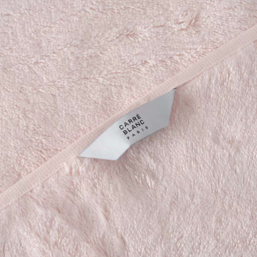 Carré Blanc Serviettes De Toilette | Serviette de toilette coton et viscose de bambou Aura nude