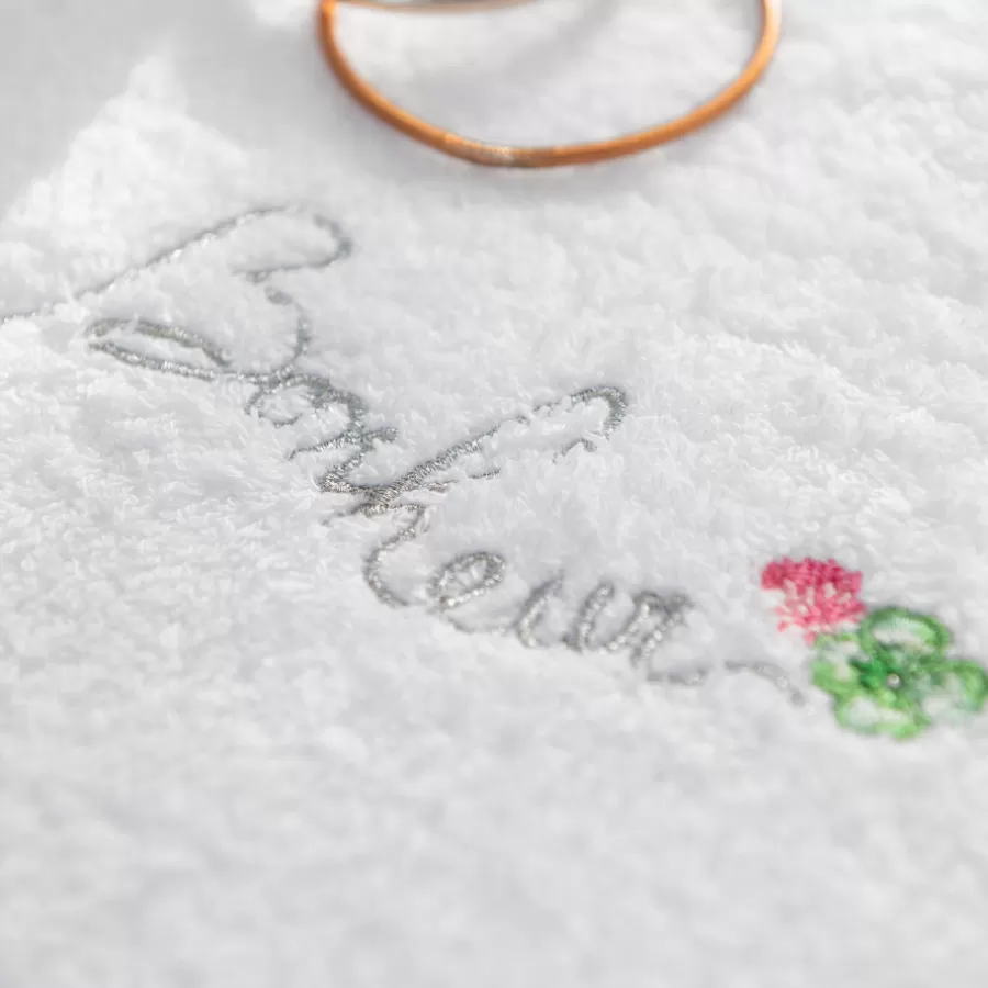Carré Blanc Serviettes De Toilette | Serviette de toilette coton et viscose de bambou Eloges blanc