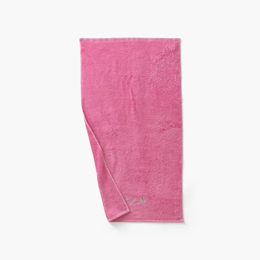Carré Blanc Serviettes De Toilette | Serviette de toilette coton et viscose de bambou Eloges rose