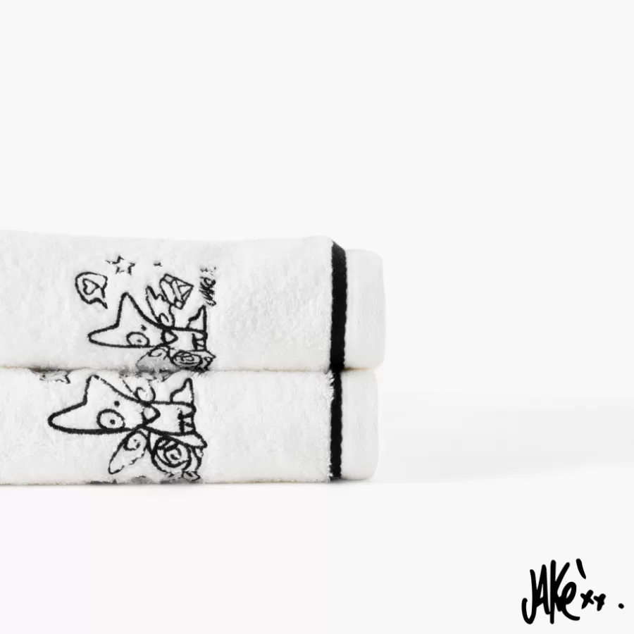 Carré Blanc Coffrets Cadeaux | Serviettes De Toilette | Serviette de toilette coton Jakè x