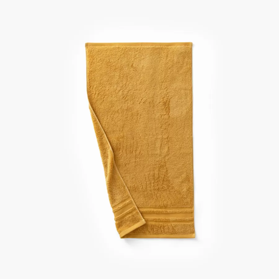 Carré Blanc Serviettes De Toilette | Serviette de toilette coton Lola II miel