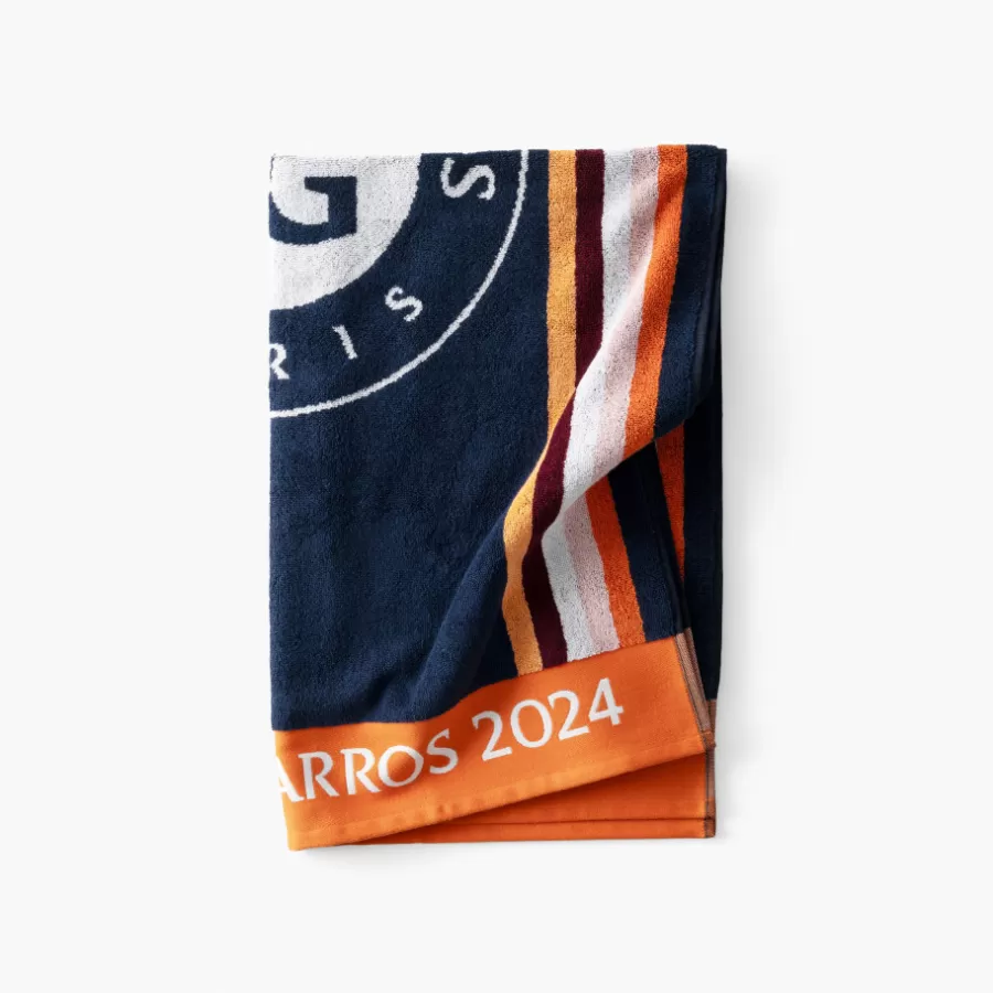 Carré Blanc Coffrets Cadeaux | Roland-garroscollab | Serviette de toilette joueur•se Roland-Garros 2024 marine