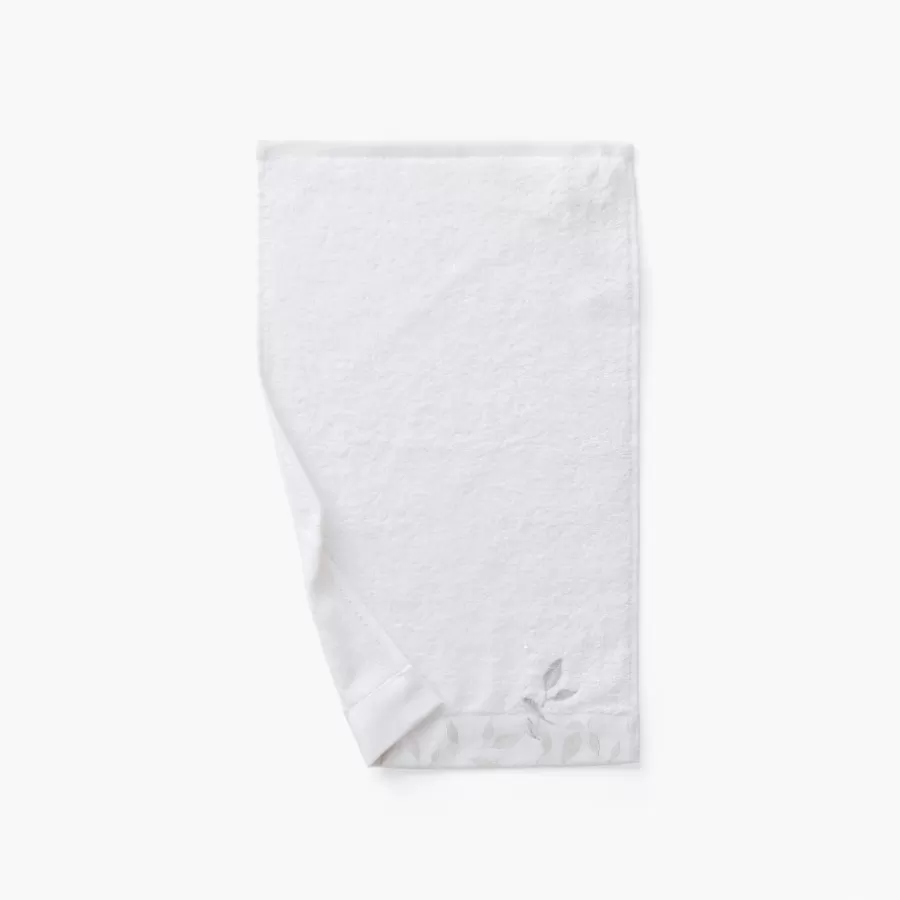 Carré Blanc Serviettes Invité | Serviette invité coton et viscose de bambou Equinoxe neige