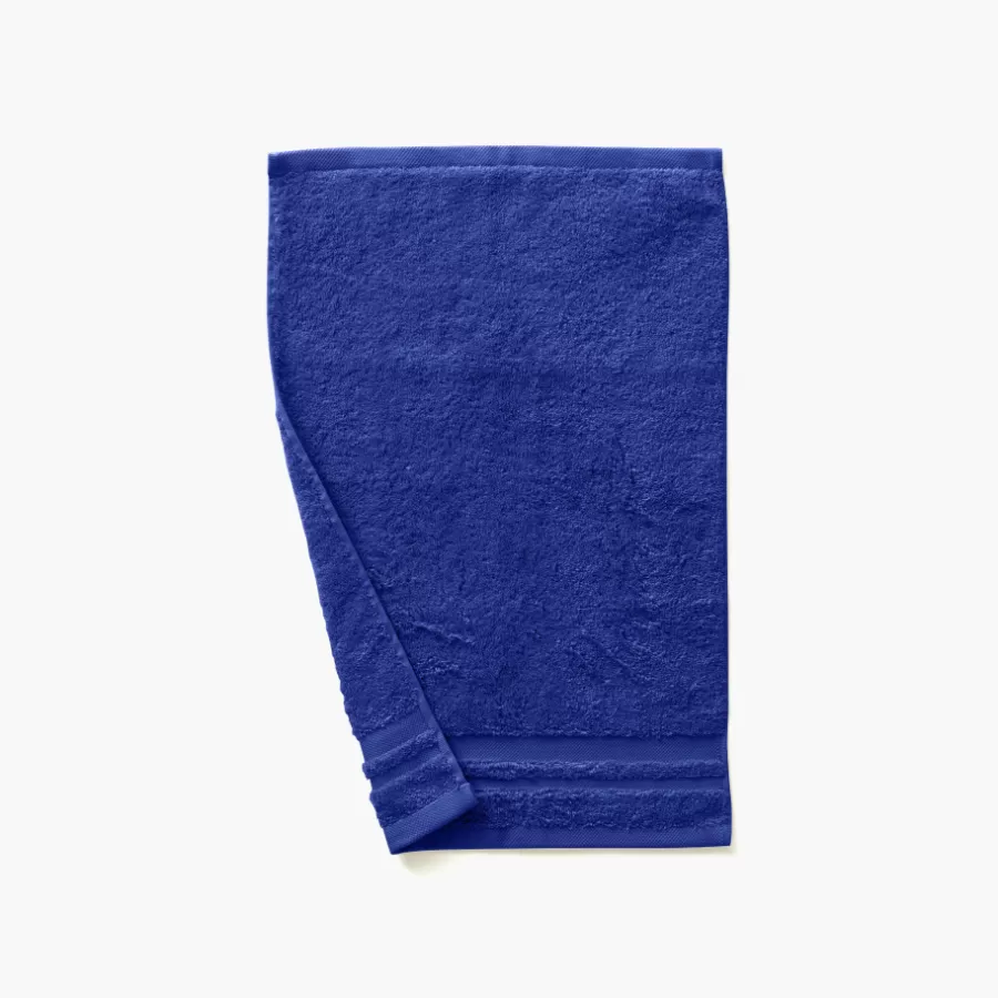 Carré Blanc Serviettes Invité | Serviette invité coton Lola II cobalt