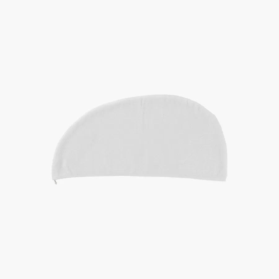 Carré Blanc Accessoires Beauté | Accessoires Beauté | Serviette pour cheveux en velours de coton biologique Naturelle blanc