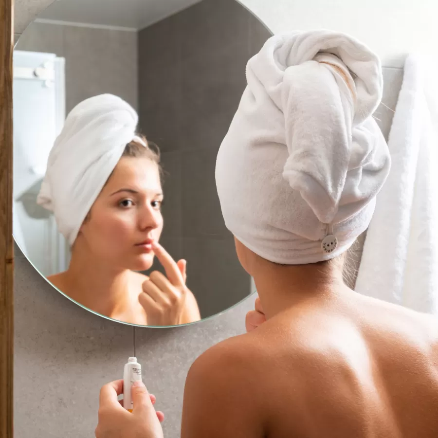 Carré Blanc Coffrets Cadeaux | Accessoires Beauté | Serviette pour cheveux en velours de coton biologique Naturelle naturel