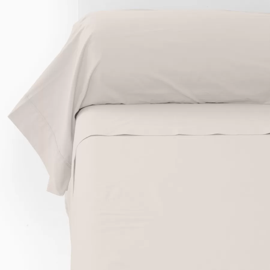 Carré Blanc Taies De Traversin | Taie de traversin percale de coton Neo ficelle