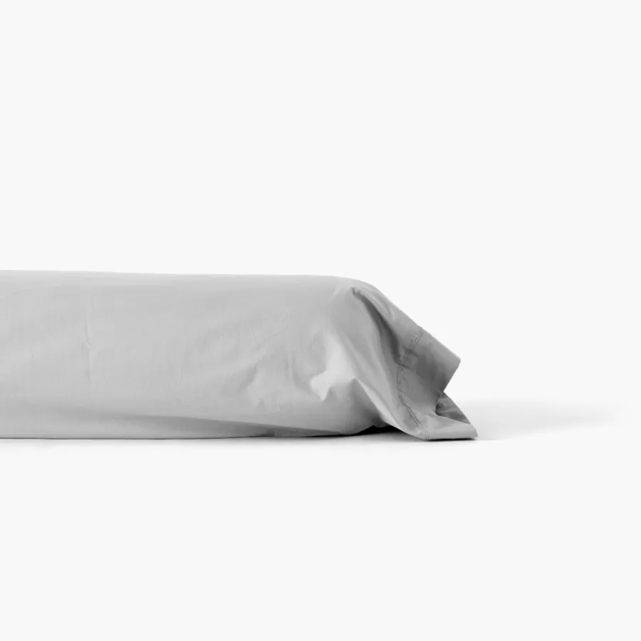 Carré Blanc Taies De Traversin | Taie de traversin percale de coton Neo gris