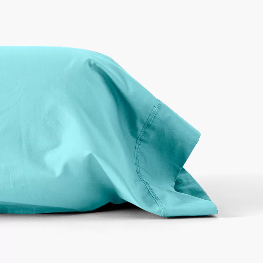 Carré Blanc Taies De Traversin | Taie de traversin percale de coton Neo lagon