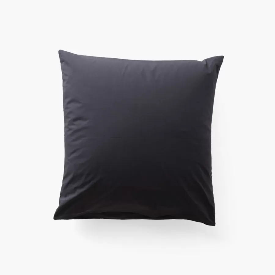 Carré Blanc Taies D’oreiller | Taie d'oreiller carrée percale de coton Neo anthracite géométrique