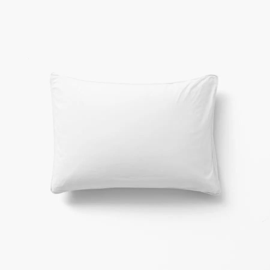 Carré Blanc Taies D'oreiller | Taies D’oreiller | Taie d'oreiller rectangulaire en pur coton lavé biologique Souffle blanc