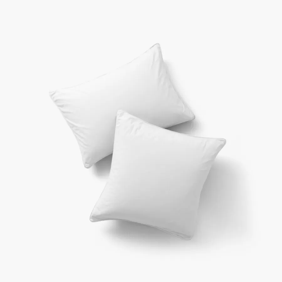 Carré Blanc Taies D'oreiller | Taies D’oreiller | Taie d'oreiller rectangulaire en pur coton lavé biologique Souffle blanc