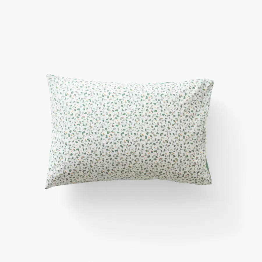 Carré Blanc Taies D’oreiller | Taie d'oreiller rectangulaire percale de coton Neo thym végétal