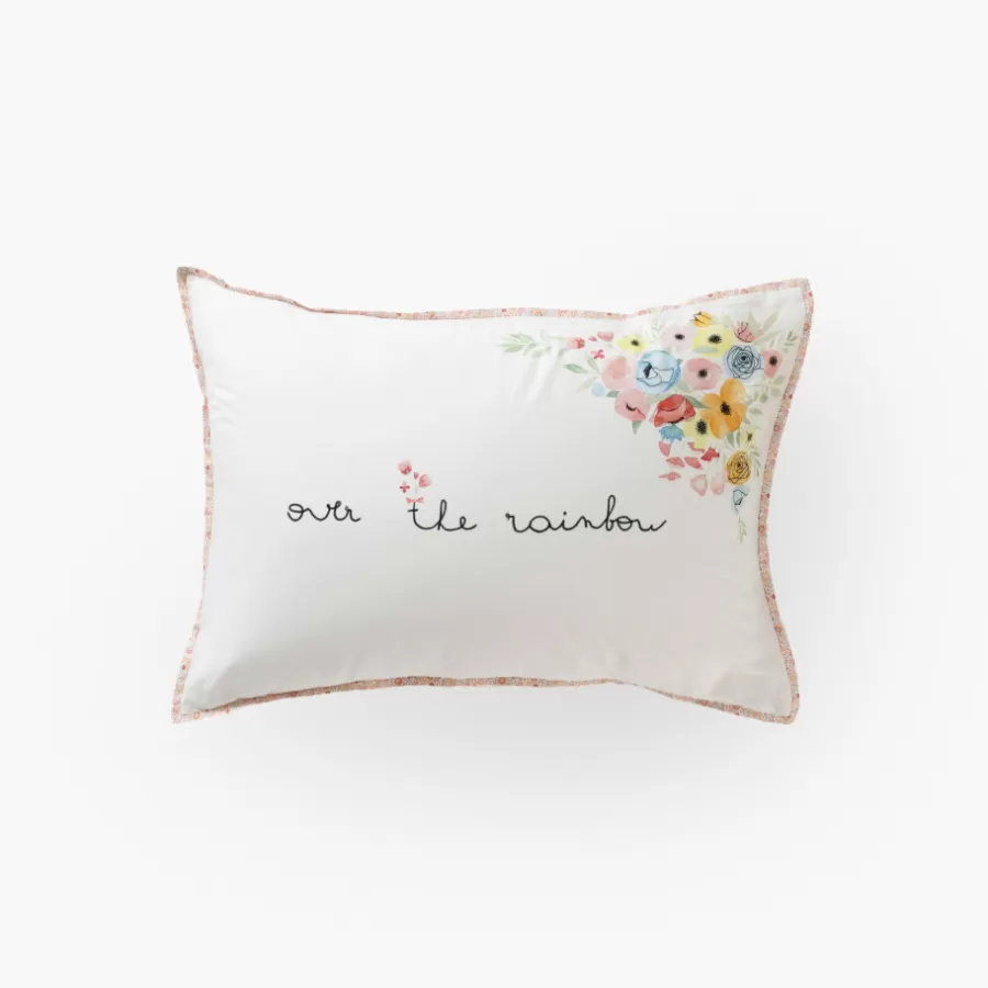 Carré Blanc Linge De Litbio | Taies D'oreiller | Taie d'oreiller rectangulaire pur coton bio Rêve d'or
