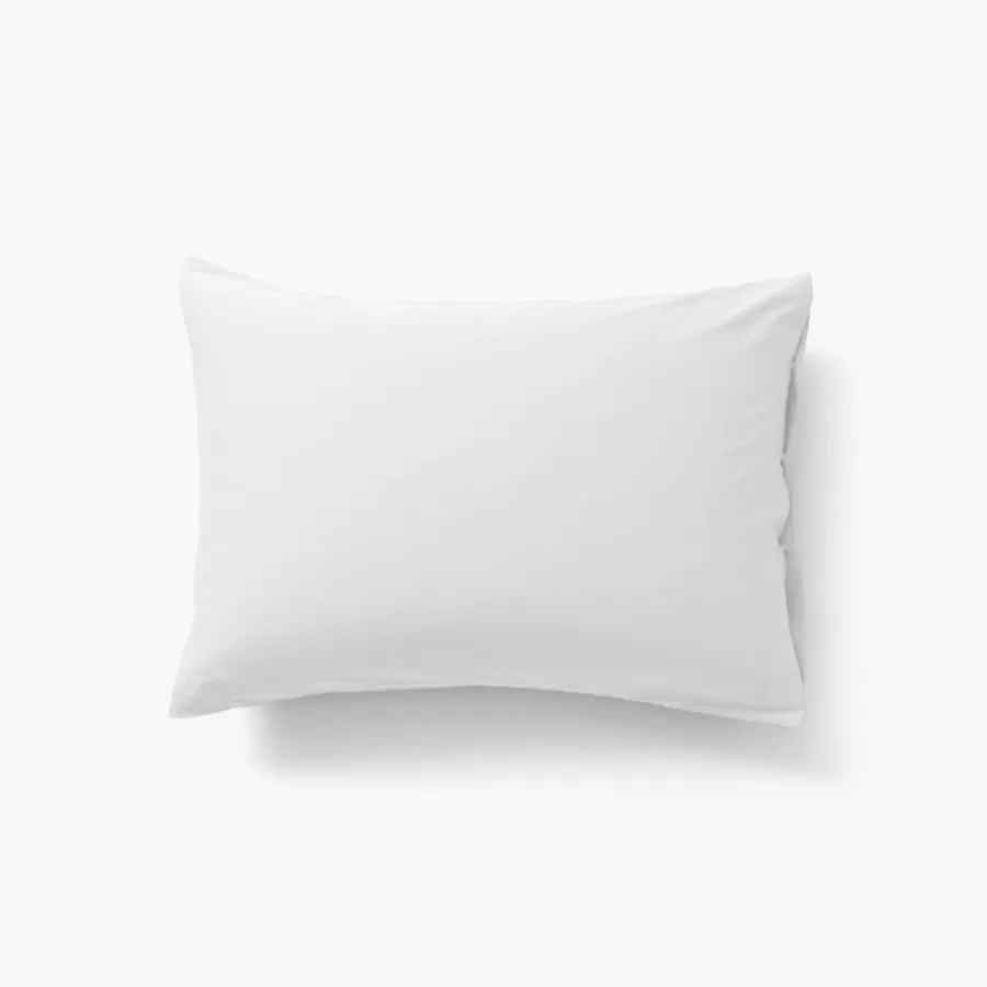 Carré Blanc Taies D’oreiller | Taie d'oreiller rectangulaire satin de coton lavé bio Quartz blanc
