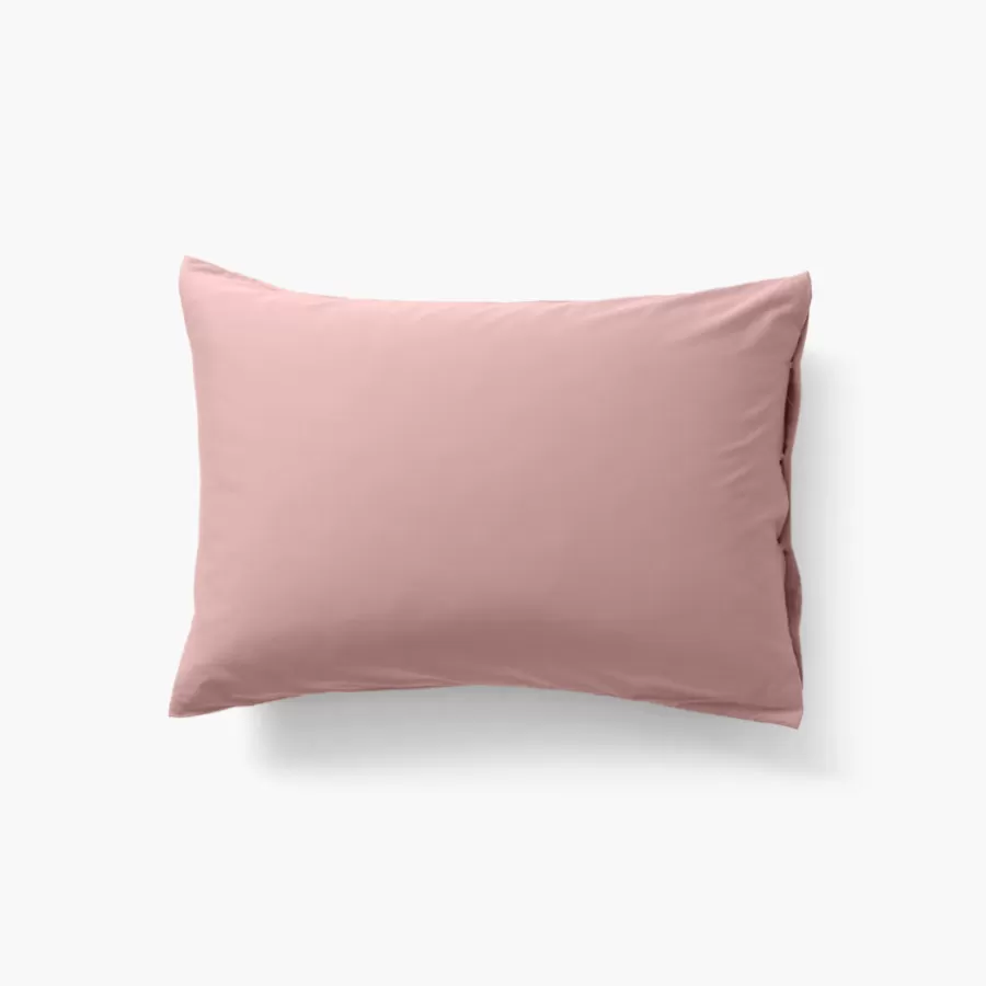 Carré Blanc Taies D’oreiller | Taie d'oreiller rectangulaire satin de coton lavé bio Quartz blush
