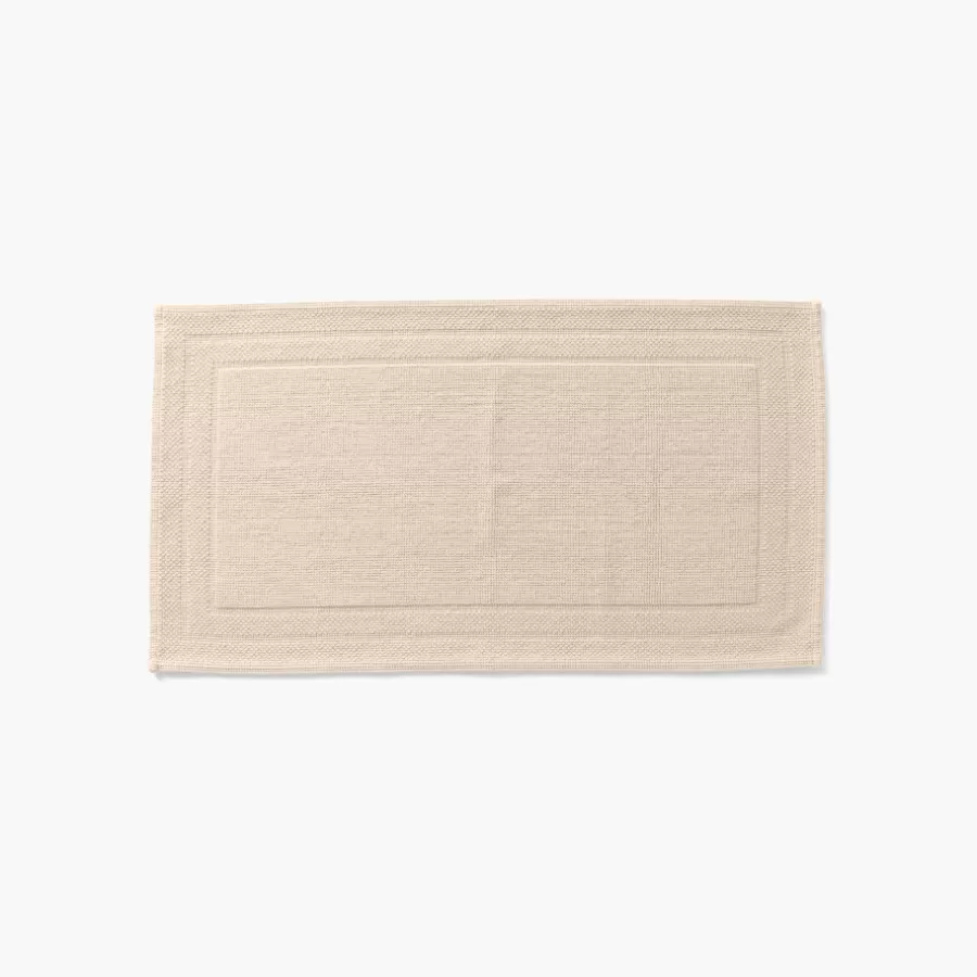 Carré Blanc Tapis De Bain | Tapis de bain bouclette de coton biologique Source naturel