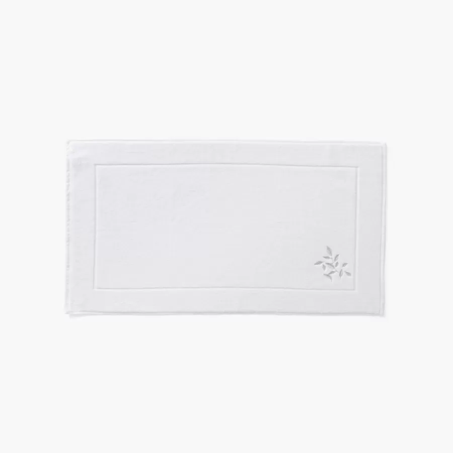 Carré Blanc Tapis De Bain | Tapis de bain coton Equinoxe neige