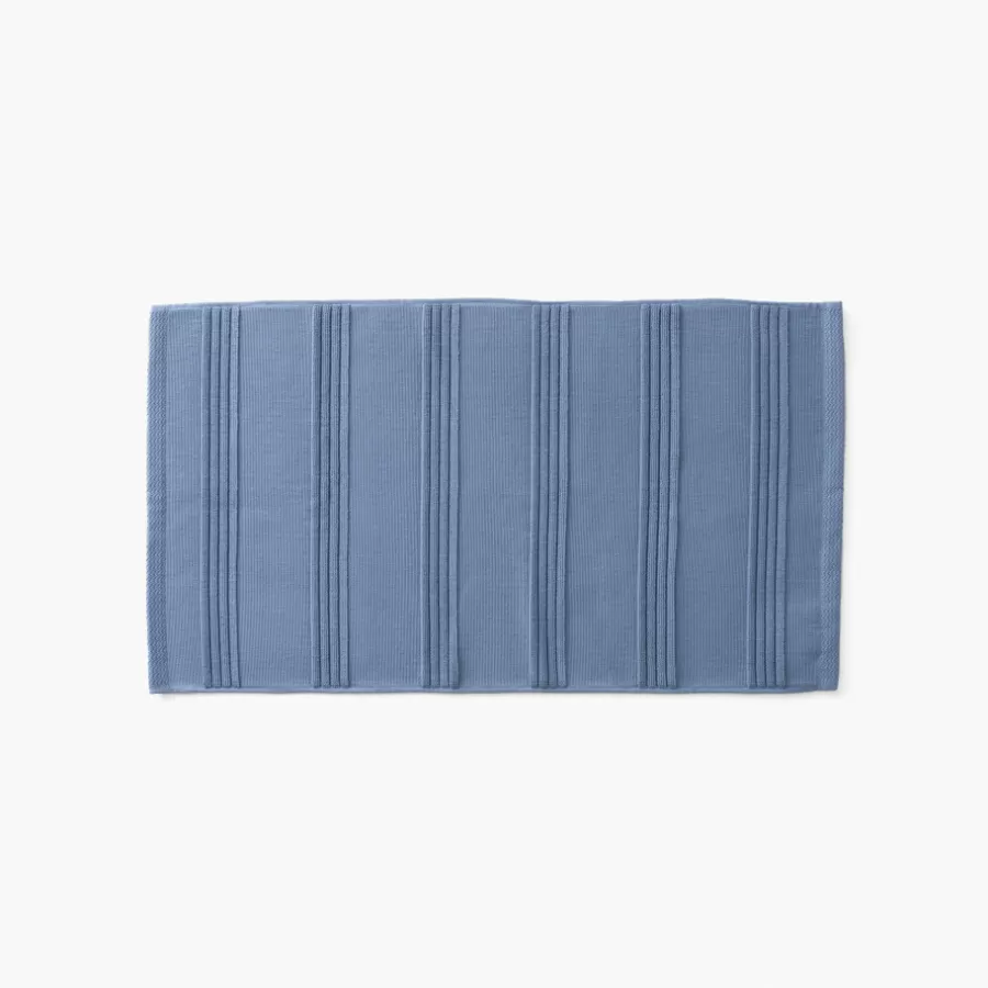 Carré Blanc Coffrets Cadeaux | Tapis De Bain | Tapis de bain coton Hypnotic indigo