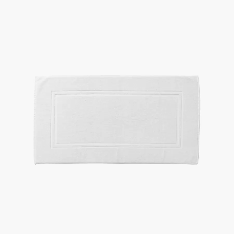 Carré Blanc Tapis De Bain | Tapis de bain coton Lola II blanc