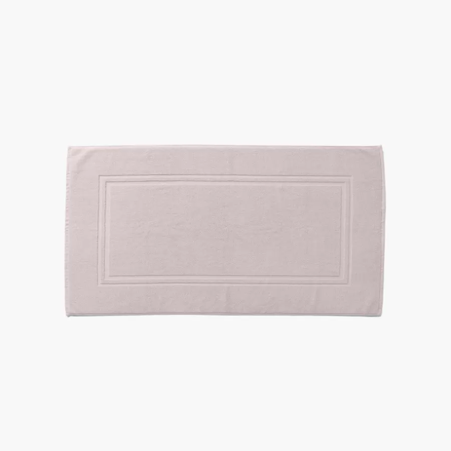 Carré Blanc Tapis De Bain | Tapis de bain coton Lola II nude